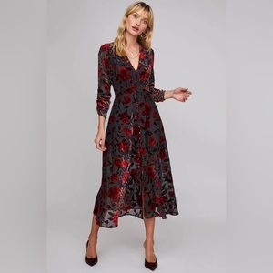 ASTR the Label Red and Black floral dress